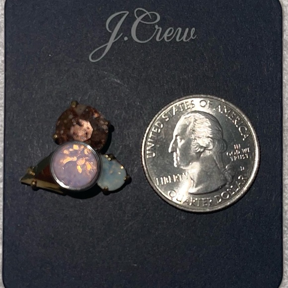 J Crew earrings. Pink/bronze. Posts - Picture 3 of 4